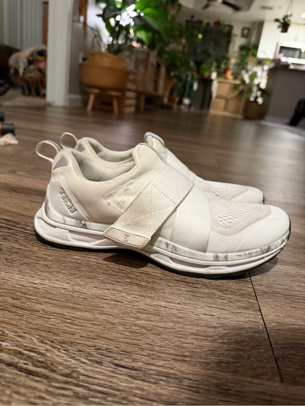 TIEM Slipstream Indoor Cycling Shoes - White Marble - Size 7.5